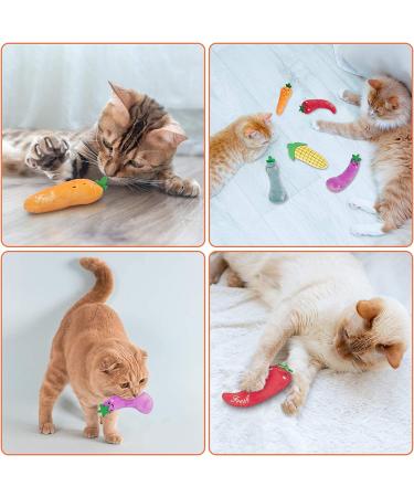 ETEKYER Catnip Toys for Indoor Cats - Interactive Chew Toys with Catnip - Multi-color Cat Pillow Toy for Kitten Kitty - Buy Online on GoSupps.com