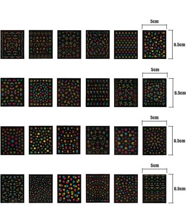 24 Sheets Nail Art Stickers 3D Embossed Nail Art Decals Spring Flower Nail Art Stickers Colored Self Adhesive Nail Stickers for Women Girls Manicure Decoration Nail Art DIY - Buy Online on GoSupps.com