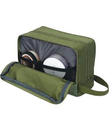 WANDF Water-Resistant Nylon Toiletry Bag - Lightweight Dopp Kit for Men and Women - A-Pure Army Green - Buy Online on GoSupps.com