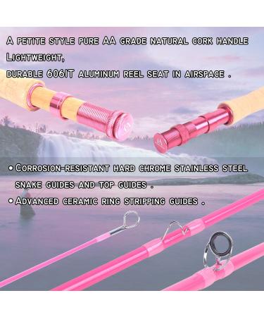 Maximumcatch Elegant Pink Fly Rod for Women - 2/5 WT 6'6 / 9ft 4-Piece Fly Fishing Rod Combo - Buy Online on GoSupps.com