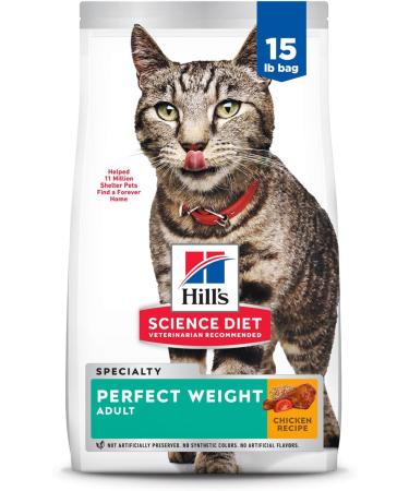 Hill's Science Diet Adult Canned Cat Food Savory Salmon Entr e 5.5 oz 24 Pack wet cat food & Dry Cat Food Adult Perfect Weight for Healthy Weight & Weight Management Chicken Recipe 15 Lb Bag - Buy Online on GoSupps.com