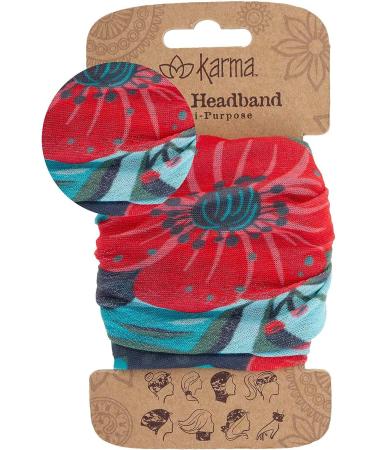 Karma Indigo Diamond Kenya Wide Headband for Women - Stylish Fabric Hair Scarf - Buy Online on GoSupps.com