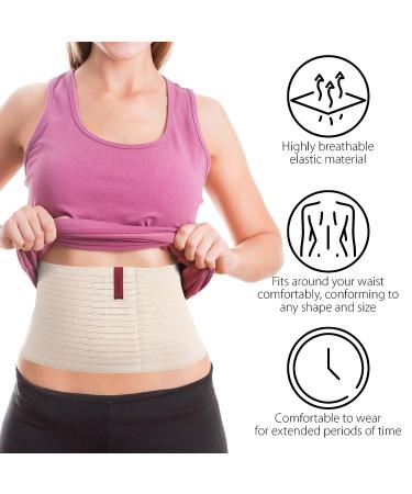 ORTONYX Abdominal Binder for Men and Women - Postpartum Surgery Wrap - Umbilical Hernia Support Belt - Beige (L/XXL) - Buy Online on GoSupps.com