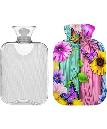 Shop Naanle Rainbow Wood Butterfly Sunflower Hot Water Bottle - 1L Handfoots Heating Bag for Pain Relief & Cold Therapy - International Shipping - Buy Online on GoSupps.com