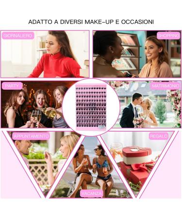 Syloripha Cluster Lashes Individual Lashes D Curl Professional Lash Extension DIY False Eyelashes Fluffy Soft - Buy Online on GoSupps.com