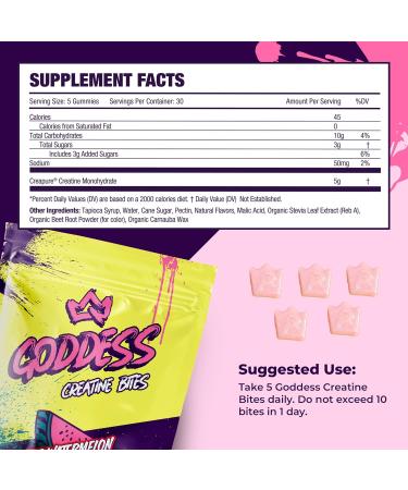 Primal Queen Goddess Creatine Gummies Low-Sugar Chewable Creatine for Women | Booty and Muscle Builder, Faster Recovery, Strength | High-Potency Wild Watermelon Flavor 150 Bites (5g per Serving) - Buy Online on GoSupps.com