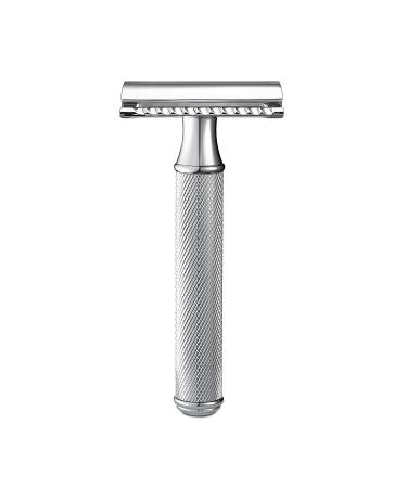 The Art of Shaving Men's Safety Razor with 5 Blade Refills - Double Edged, Closed Comb Design, Engraved Chrome Plated Handle - Buy Online on GoSupps.com
