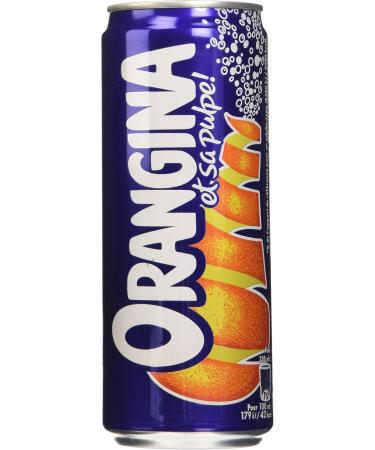 Orangina Orange and pulp carbonated drink - 6 cans of 33cl - Buy Online on GoSupps.com