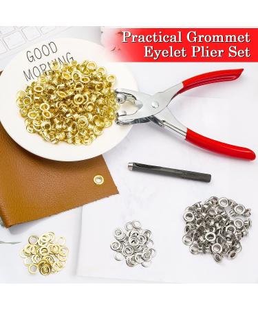 Caffox 1/4 Inch Eyelet Grommet Tool Kit - 1200PCS Metal Eyelets & Washers for Fabric, Shoes, Leather - Pliers for Clothes, Belt Hole Punch - 6mm Eyelet Plier Set - Buy Online on GoSupps.com