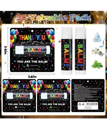 Kuabiz 30 Pack Appreciation Lip Balm Gifts Bulk for Staff Teacher Team Employee Small Thank You Gift You Are The Balm Nurses Volunteers Inspirational Lip Balm Original Mint Vanilla - Buy Online on GoSupps.com
