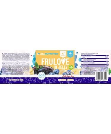 Frulove Sugar-Free Jam - Blueberry & Banana 500g | Low Carb Fruit Jelly Spread | Vegan Friendly | 80% Fruit Content - Buy Online on GoSupps.com