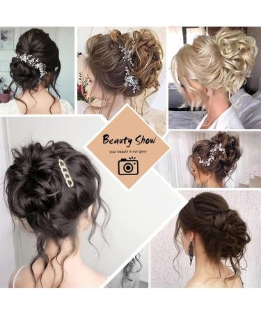 Hair Bun Hairpiece for Women Synthetic Messy Bun Hair Piece Tousled Updo Hair Buns Extension Elastic Band Curly Chignon Scrunchie Ponytail Extension for Women Hair Chignons(AM41-2) - Buy Online on GoSupps.com