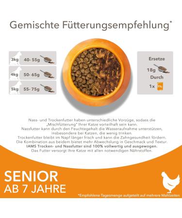 IAMS Senior Dry Cat Food with Chicken - 1.5 kg | Premium Dry Food for Cats 7+ Years - Buy Online on GoSupps.com