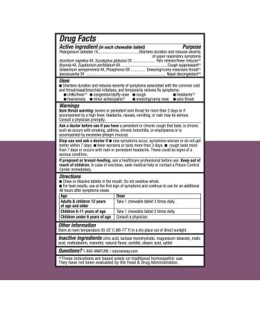 Buy Nature's Way Umcka Cold and Flu Chewable - Orange Flavor, 20 Count | Fast Relief - Buy Online on GoSupps.com