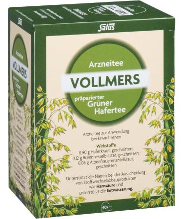 Salus Lot de 40 sachets filtrants pour th l'avoine 9 x 12 x 7 cm th vert l'avoine v g tarien - Buy Online on GoSupps.com