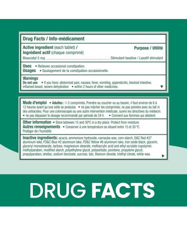 Dulcolax for Women Bisacodyl 5mg Stimulant Laxatives for Occasional Constipation Relief Laxative and Constipation Relief for Women Including Those who are Breastfeeding 20 Count - Buy Online on GoSupps.com