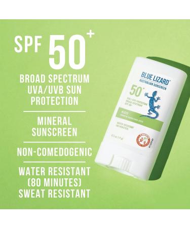BLUE LIZARD Sport Spray Sunscreen SPF 50+ 5 Fl Oz & Sheer Face Lotion - SPF 50+ 1.7 Oz & Mineral Sunscreen Stick 0.5 oz - Buy Online on GoSupps.com