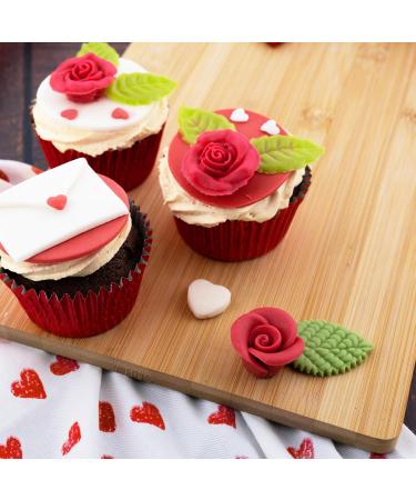 G nthart BackDecor Marzipan Roses Set - 6 Gold & Red Roses with Leaves | Premium Bakery Decoration (2 Packs 66g) - International Shipping Available - Buy Online on GoSupps.com