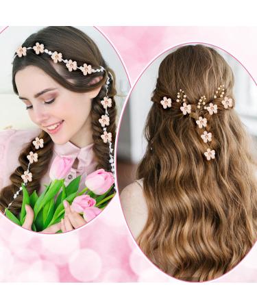 12 Mini Flower Hair Clips - Trendy Non-Slip Plastic Hair Accessories for Valentine's Day Weddings & Beach Parties - Buy Online on GoSupps.com