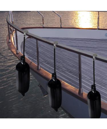 Pontoon Boat Rail Fender Clips - Square Rail Bumper Holder/Cleat Clamp - Gray 4 Pack - Buy Online on GoSupps.com