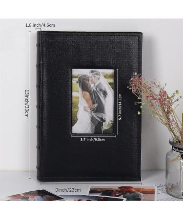 RECUTMS Photo Picture Album 4x6 300 Photos Small Capacity Premium Leather Cover Wedding Family Photo Albums Holds 300 Horizontal Photos(Black) A-black - Buy Online on GoSupps.com