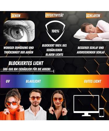 Buy Classic Orange Blue Light Filter Glasses - Night Style Computer Glasses for Eye Protection - Buy Online on GoSupps.com