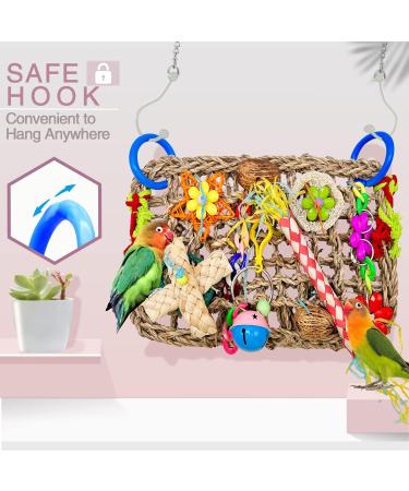 Colorful Mqupin Parrot & Budgie Toys | Edible Seagrass Climbing Accessories & Hammock Mat | International Shipping - Buy Online on GoSupps.com