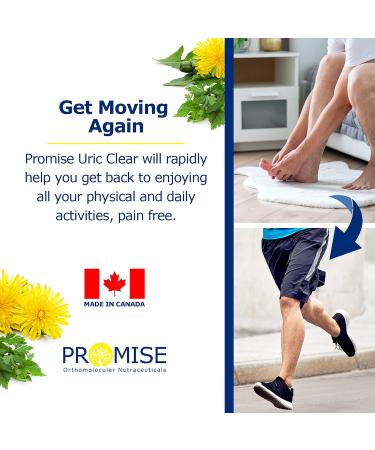 Promise Uric Clear- Uric Acid Cleanse & Gout Reducer - Joint Support Supplement with Dandelion Root Celery to Relieve Sore Stiff Joints- 75 Capsules 75 Count (Pack of 1) - Buy Online on GoSupps.com