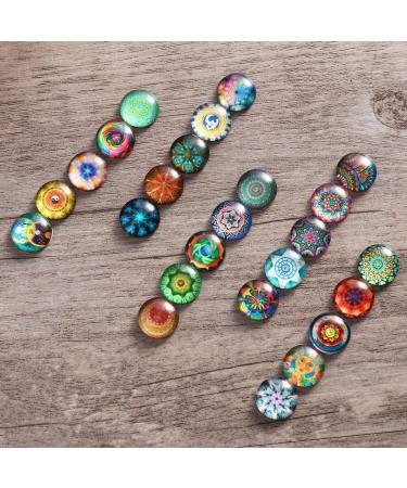 Dangle Earrings 200pcs Mixed Round Glass Mosaic Tiles for DIY Jewelry Making - 10mm Bracelet Beads - Buy Online on GoSupps.com