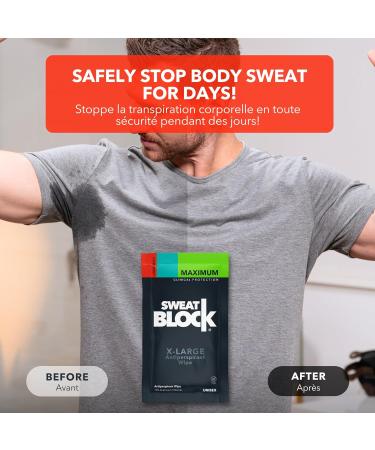 SweatBlock Maximum Strength Antiperspirant Sweat Wipes - 10 Count - Up to 7 Day Protection - Unisex - Buy Online on GoSupps.com