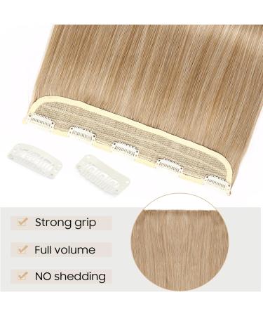 26 Fashion Half Full Head One Piece Clip in Hair Extensions - Light Ash Brown & Bleach Blonde 26 Inch - Buy Online on GoSupps.com