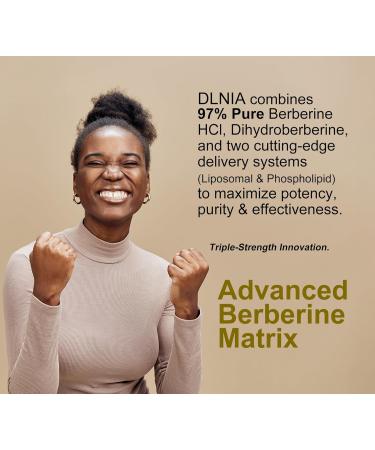 DLNIA Liposomal Berberine Supplement 3X Strength Berberine Matrix with DHB Phospholipids CoQ10 ALA Vitamin D3 Chromium Cinnamon Advanced GLP-1 & Metabolic Support 60 Count - Buy Online on GoSupps.com
