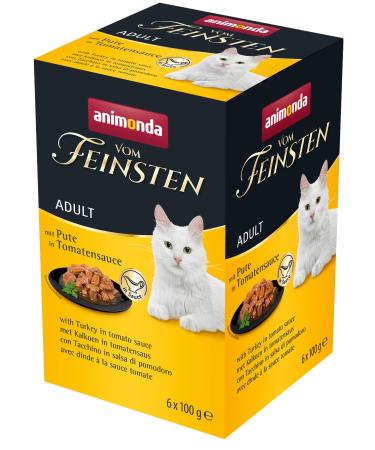 Animonda Vom Feinsten Adult cat food wet food for adult cats with turkey in tomato sauce 6 x 100 g
