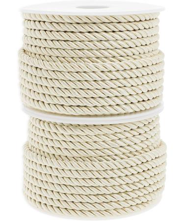 Rayon Nylon Twisted Cord Trim Rope - 36 Yards Cream - 2 Pack - Buy Online on GoSupps.com
