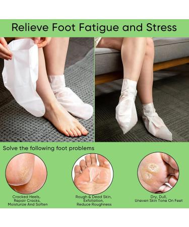 Masque Pieds Exfoliant 3 Paires Soin pour Pieds Secs Talons Fendus Callosit s Retire la Peau Morte Pieds Doux Spa la Maison ou Voyage(Aloe Vera) - Buy Online on GoSupps.com