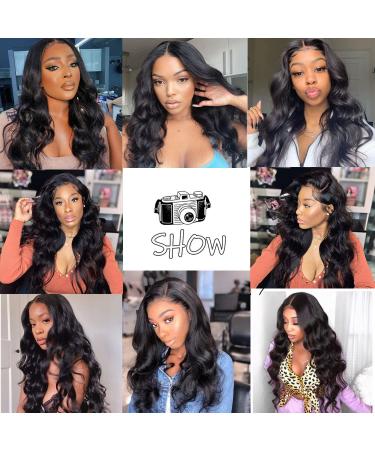 30 Inch Body Wave Lace Front Wig for Black Women - Brazilian Human Hair Pre Plucked 13x4 HD Lace Frontal Wig, Natural Looking Glueless Wig - Buy Online on GoSupps.com