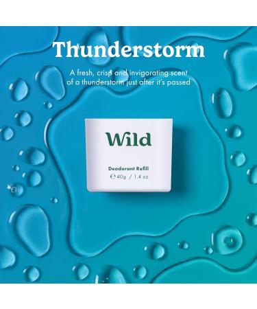 Wild - Mens Natural Refillable Deodorant Starter Kit - Black Case with Fresh Cotton & Sea Salt Ocean Mist & Thunderstorm Scents - Long Lasting Protection - Aluminium Free - Vegan & Eco-Friendly - Buy Online on GoSupps.com
