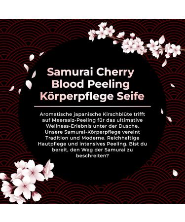 Samurai Cherry Blood Exfoliating Soap for Men and Women Natural Cosmetic 100g No Chemical Additives Vegan Cruelty Free Meduna - Buy Online on GoSupps.com