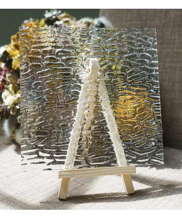 MaxGrain 6x6 Clear Textured Stained Glass Sheets - Variety Cathedral Glass Packs for Art Crafts (8 Sheets) - Buy Online on GoSupps.com