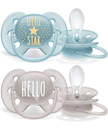 Philips Avent Ultra Soft Pacifier - blue / grey - Pack of 2
