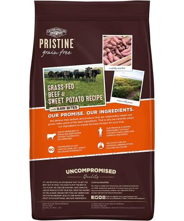 Castor & Pollux Pristine Grain-Free Dry Dog Food - Grass-Fed Beef & Sweet Potato with Raw Bites, 10 lb Bag - Buy Online on GoSupps.com