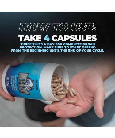 Huge Supplements Defend Cycle Support - On Cycle & Liver Assist with Milk Thistle, TUDCA, Hawthorn Berry - 120 Capsules - Buy Online on GoSupps.com