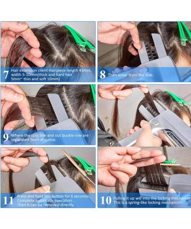 6D Hidden Hair Extensions 5-Pin Hair Extension Gun for Salons 30min Quick-operated Non-marking Hair Extension Tool with Remover Tool Fast Installation and Removal - Buy Online on GoSupps.com