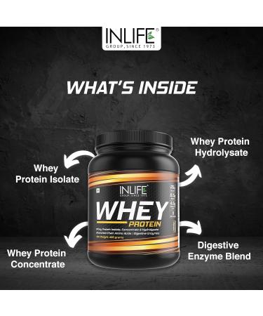 Buy INLIFE Whey Protein Powder - Isolate & Concentrate with Digestive Enzymes (Chocolate 400g) | Best Workout Supplement for Muscle Gain - International Shipping Available - Buy Online on GoSupps.com