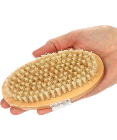 Com-Four 2x Bathing Brush Set - Long Removable Stem Wooden Back Brush for Showering & Swimming - Massage & Wellness - Brown (2 Pieces) - Buy Online on GoSupps.com