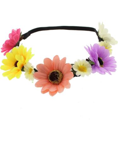Zac's Alter Ego Pair of Multicolour Sunflower & Daisy Elasticated Hair Garlands - Buy Online on GoSupps.com