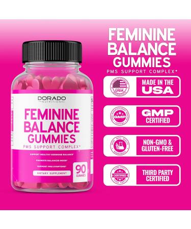 Hormone Balance Gummies for Women | PMS Relief & Natural Support - 90 Gummies with Cranberry Dong Quai & Chasteberry - Buy Online on GoSupps.com