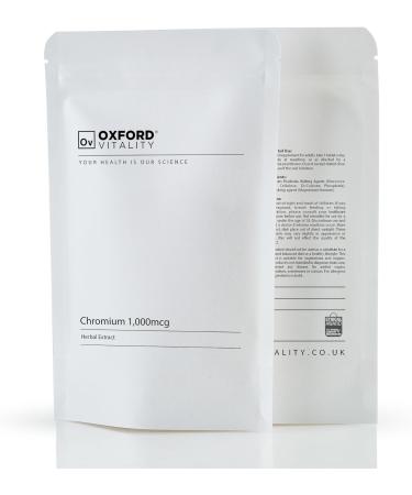 Chromium Picolinate 1000mcg Tablets for Blood Glucose & Metabolism | High Strength UK Made | Vegetarian & Vegan | Oxford Vitality - Buy Online on GoSupps.com
