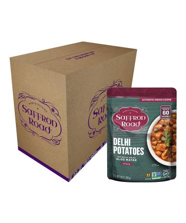 Saffron Road Delhi Potatoes Meal Pouch - Vegan, Gluten Free, Non-GMO, Halal, Kosher - 10 Ounce (Pack of 6) - Buy Online on GoSupps.com
