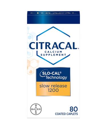 Citracal Calcium + D Slow Release 1200 Tablets 80 Tablets (Pack of 4) 80 Count (Pack of 4)